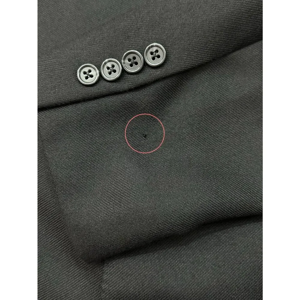 J.P. Tilford Samuelsohn 100% Loro Piana Worsted Cashmere Sport Coat Black 46R